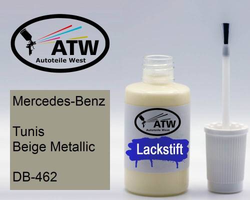 Mercedes-Benz, Tunis Beige Metallic, DB-462: 20ml Lackstift, von ATW Autoteile West.